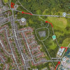 Route from overflow car park to Registration, Source:
