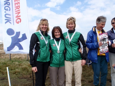 Silver medals for W165+ Relay team - Heather, Jan and Vicky