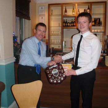 Jon Carberry, NWJS lead coach, presenting Matt with the shield, Source: