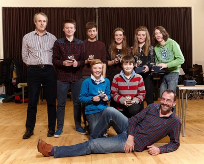 Team of the Year - Matthew, Alistair, Carolyn, Laura, River, Ben & James with team manager Steve Dempsey