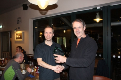 Dave McCann presents the 2014 Chairman's Award to Steve Lang