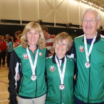 Sprint Champs medallists - Heather, Margaret and Andrew (Sue not present), Source: