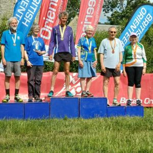 British Sprints 2026 - M/W75 podium, Source:Jen Britton